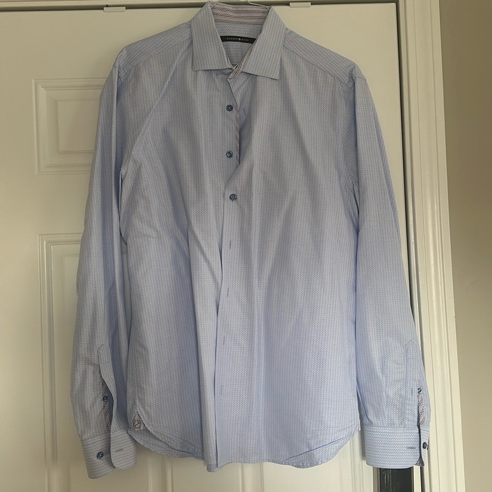 HAMMER MADE men’s dress shirt light blue size 42 16.5